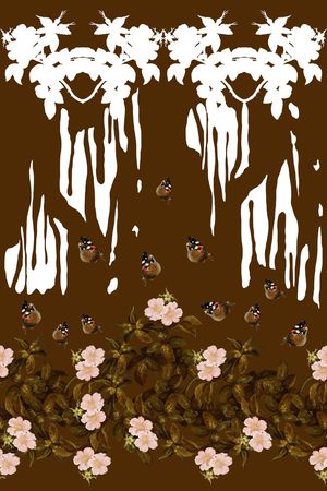 蝴蝶印花华亿平台图片