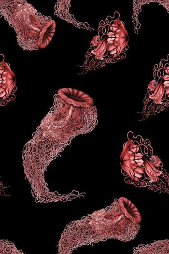 555251-时尚数码手绘海洋生物服装华亿平台