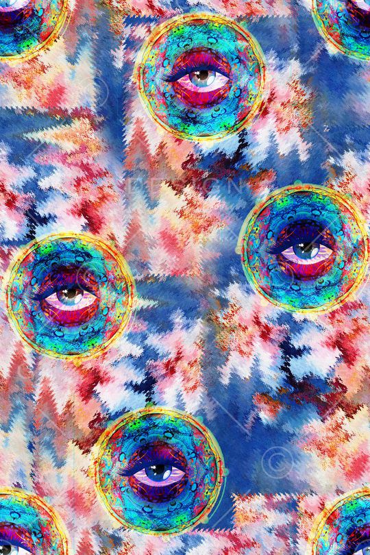 抽象油画印花华亿平台图片