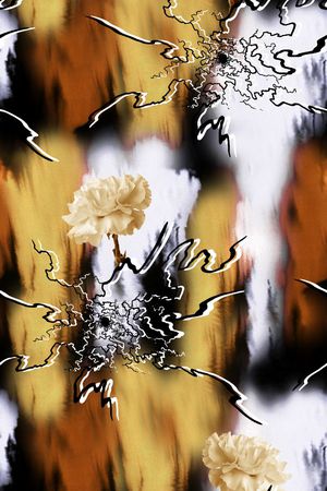 抽象男装图案印花华亿平台图片