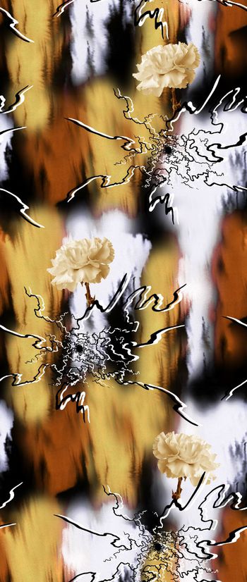 555302-抽象笔刷纹理花朵男装图案