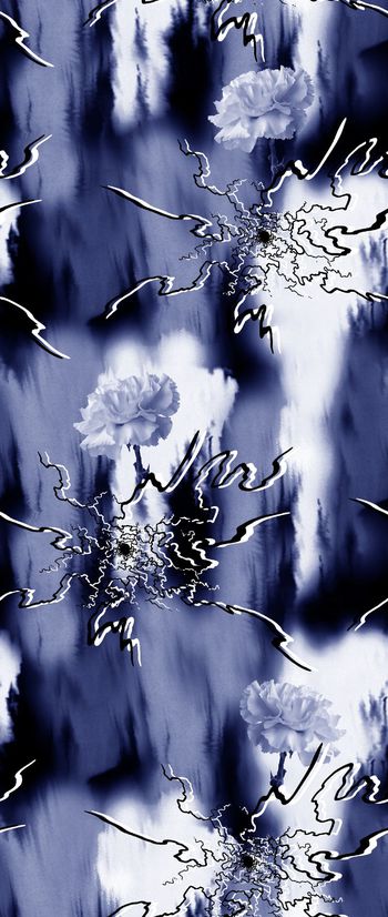 555303-抽象笔刷纹理花朵男装图案