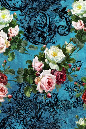 复古印花华亿平台图片