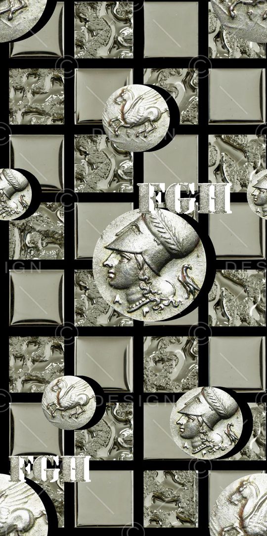 抽象男装图案印花华亿平台图片