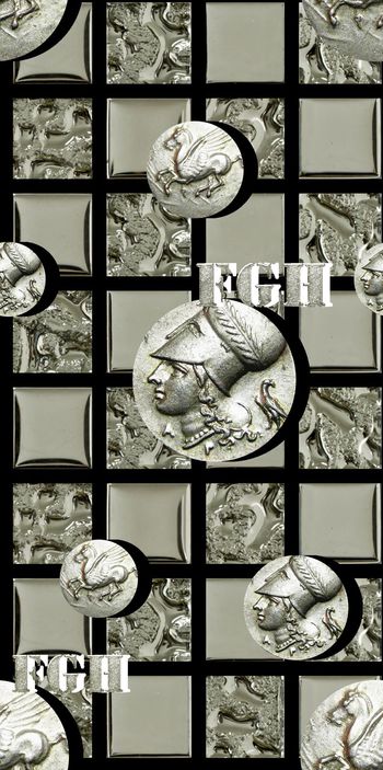 555403-抽象纹理格复古人头像男装图案