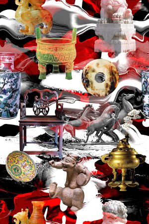 复古印花华亿平台图片