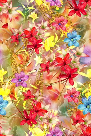 抽象炫彩印花华亿平台图片