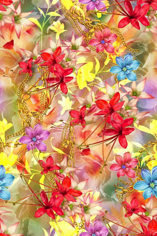 抽象炫彩印花华亿平台图片