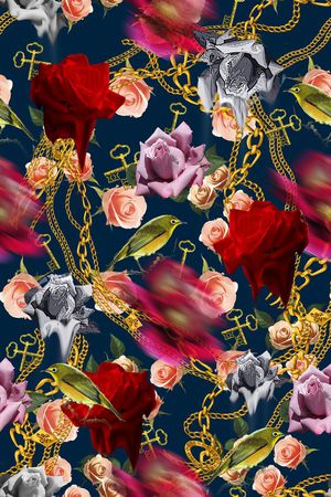 复古欧式 欧式宫廷风印花华亿平台图片