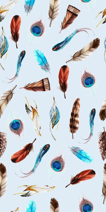 555556-时尚 水彩 羽毛 沙发布 旗袍