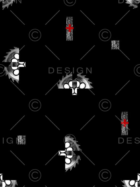 抽象男装图案印花华亿平台图片