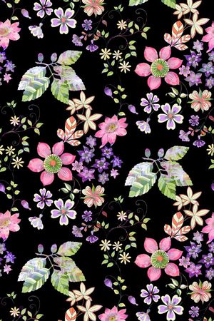 花卉印花华亿平台图片