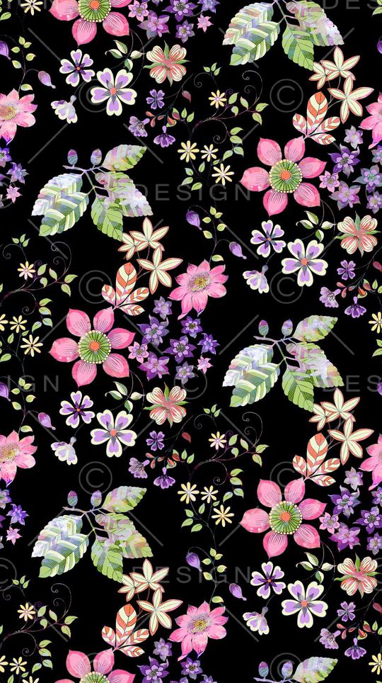 花卉印花华亿平台图片