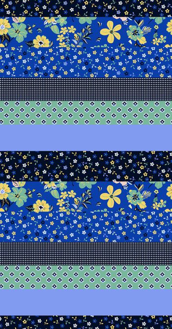 555798-拼接 花卉 几何 矢量 手绘花卉