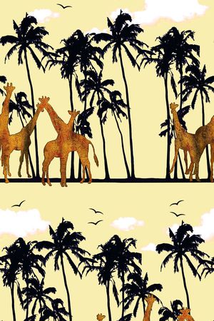 淡黄底印花华亿平台图片