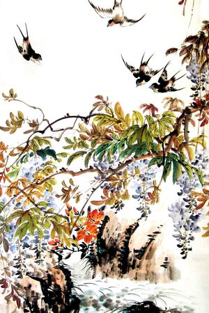 中国风印花华亿平台图片