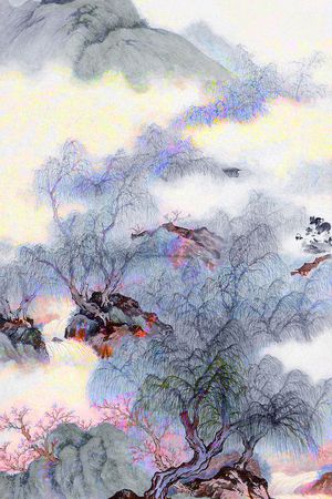 中国风印花华亿平台图片