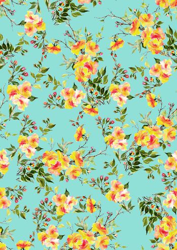 555840-复古 手绘 小碎花 服装 家纺 花