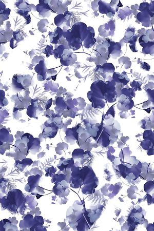 蓝色印花华亿平台图片