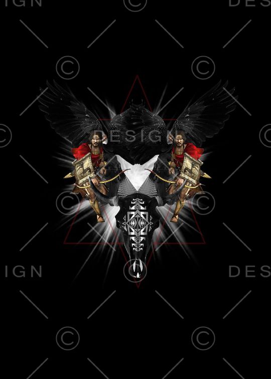 抽象男装图案印花华亿平台图片