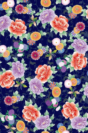 555905-和服风格  中东风格 日本风格 花