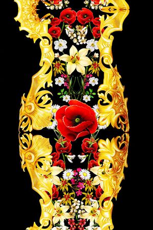 创罂粟印花华亿平台图片