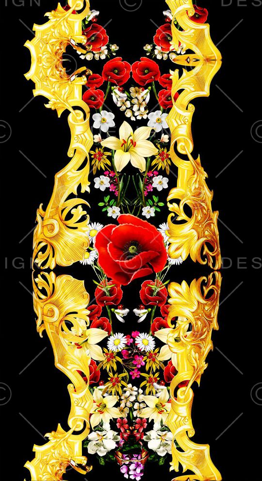 创罂粟印花华亿平台图片