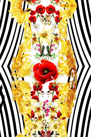 创罂粟印花华亿平台图片