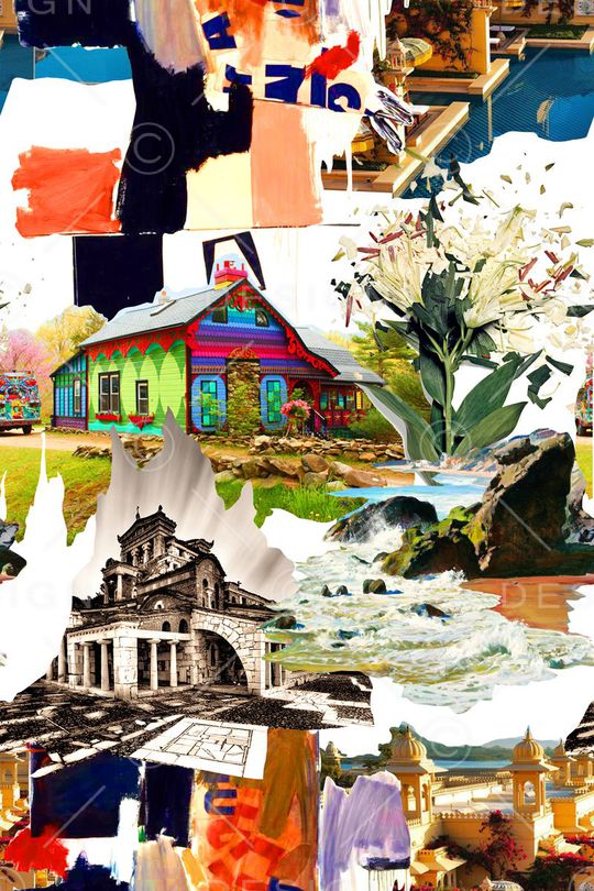 花卉印花华亿平台图片