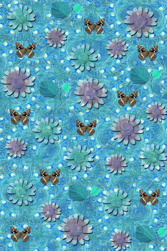 蝴蝶印花华亿平台图片