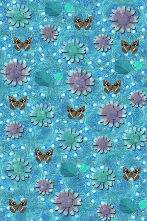 蝴蝶印花华亿平台图片