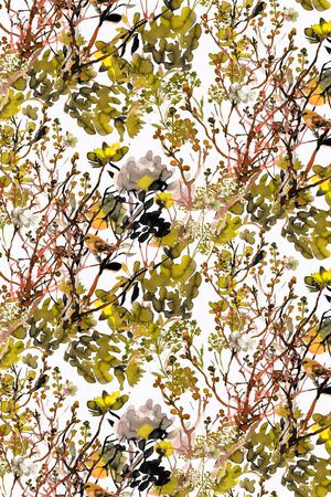 写意花卉印花华亿平台图片
