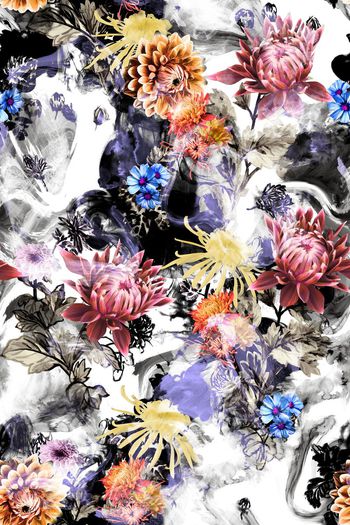 中国风印花华亿平台图片