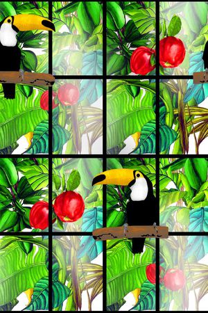 时尚热带风情印花华亿平台图片