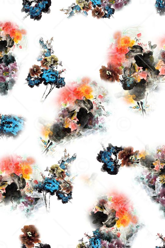 国画绘画印花华亿平台图片