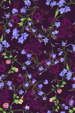 花卉印花华亿平台图片