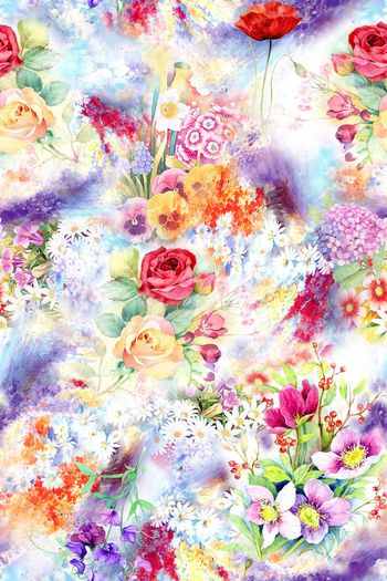 手绘印花华亿平台图片