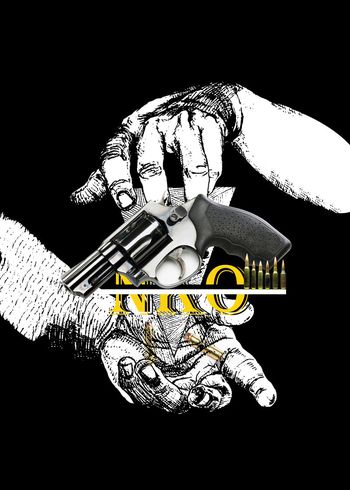 556386-抽象手枪男装图案