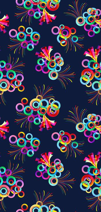 556405-绚彩圆圈烟花彩带女装匹布2016春