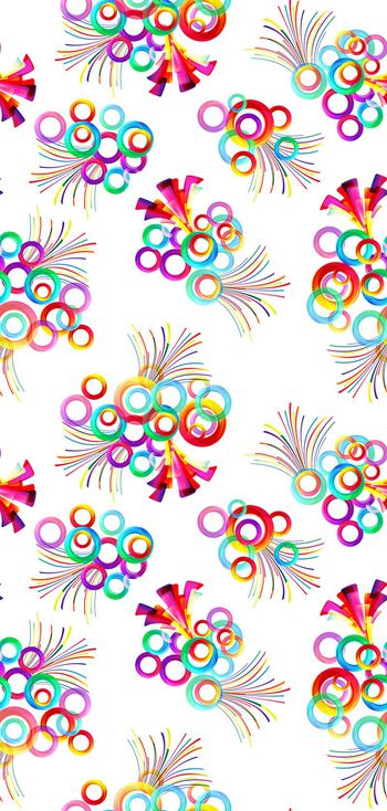 556418-绚彩圆圈烟花彩带女装匹布2016春