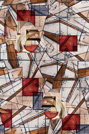 几何印花华亿平台图片