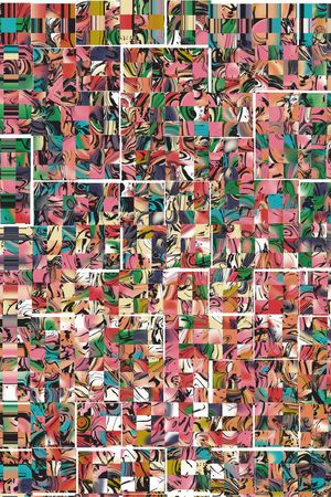 抽象格子  斑纹  笔触印花华亿平台图片