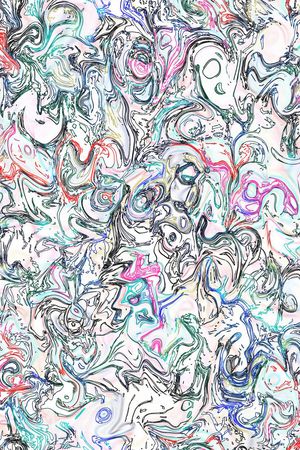 手绘 墨水 轮廓  蜡笔  抽象印花华亿平台图片