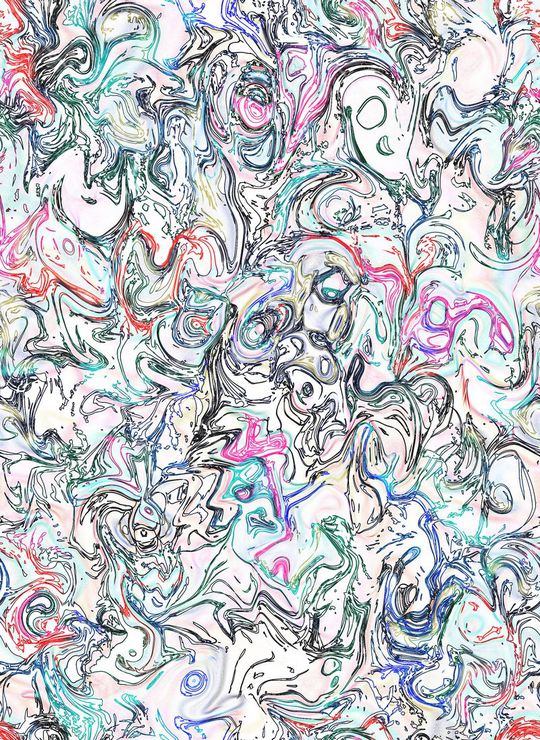 手绘 墨水 轮廓  蜡笔  抽象印花华亿平台图片