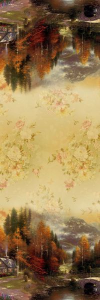 对称 丝巾 围巾 长裙 丝绸 真丝 数码 华亿平台印花华亿平台图片