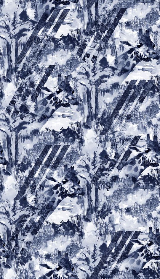 抽象男装图案印花华亿平台图片