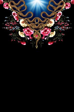 抽象男装图案印花华亿平台图片