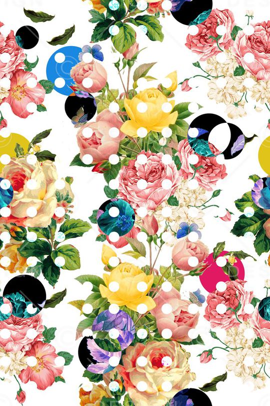 抽象波点印花华亿平台图片