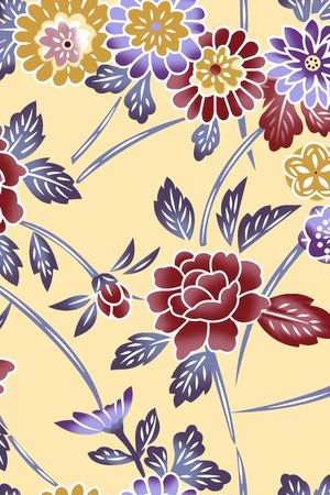 仿古印花华亿平台图片