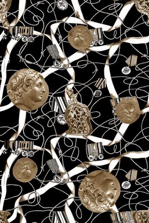 复古男装图案印花华亿平台图片